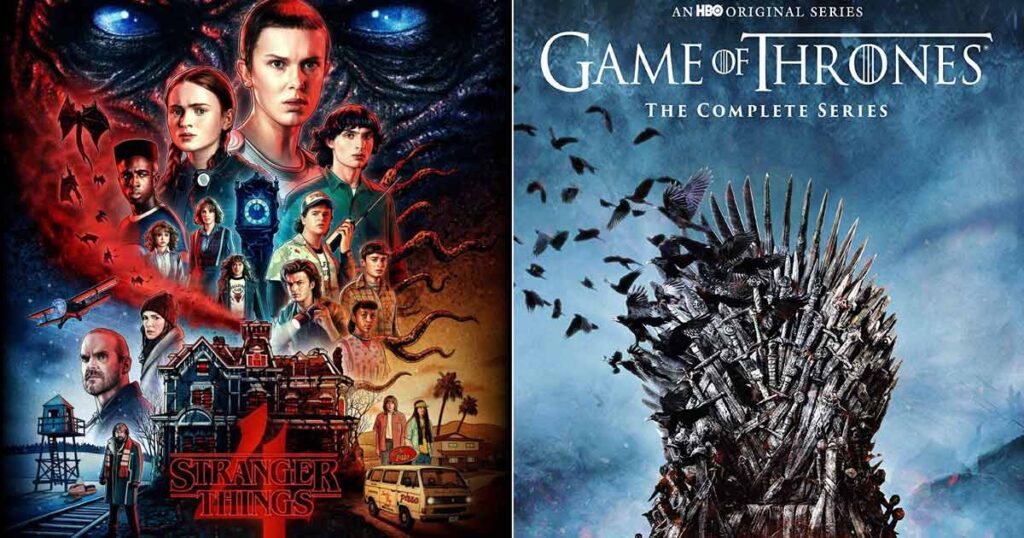 TV shows to watch when bored  game of thrones vs. stranger things